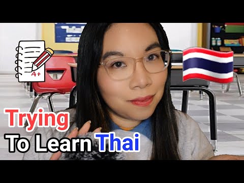 ASMR TRYING TO SPEAK THAI (Whispers & Fluffy Mic Scratching) 🇹🇭❤️💙ฉันพยายามพูดเป็นภาษาไทย