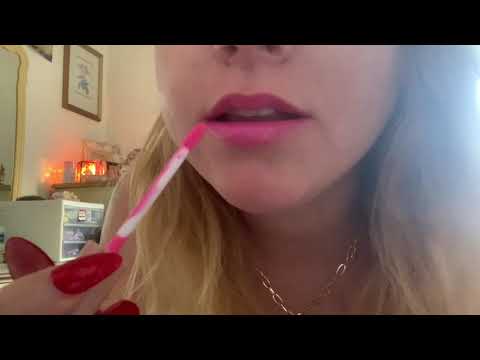 ASMR Dollar Tree Lip Gloss Try On 💋 Pumping, Application, Kisses, Review