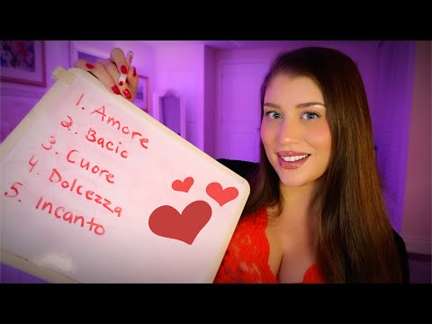 ASMR | Learn Italian Romantic Words (Whispered)