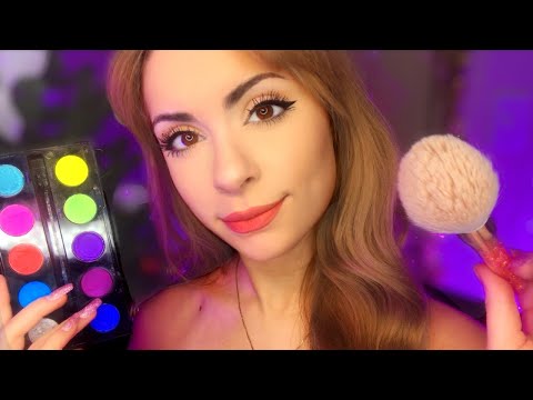 ASMR Doing Your Makeup Roleplay ❤️ Personal Attention, Face Mapping, Face Touching, ASMR 메이크업 하는 소리