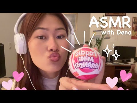 asmr - opening foodie Mini Brands 🍗🥟 (tapping on mini items)