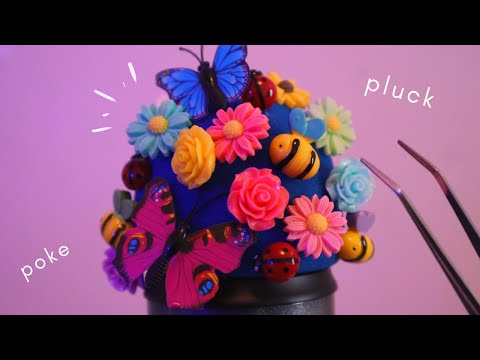 ASMR | Removing Push Pins, Poking Mic Cover and Gentle Whispering (Garden Edition)