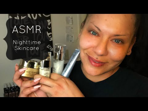 [ASMR] Skincare: My Nighttime Routine| Whispered| Gentle Tapping| Up Close