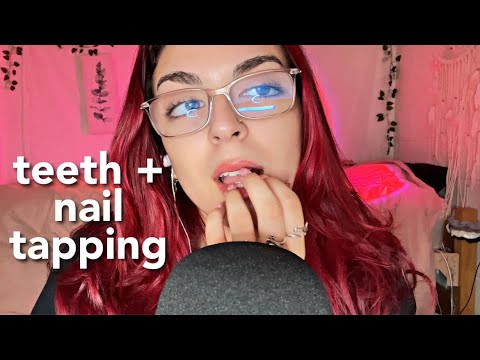 ASMR | fast nail tapping & teeth tapping (mouth sounds)