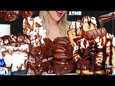 ASMR | NUTELLA Choco-Pie, Chocolate Marshmallow, Homemade Pie (Eating Sounds) Mukbang | Oli ASMR