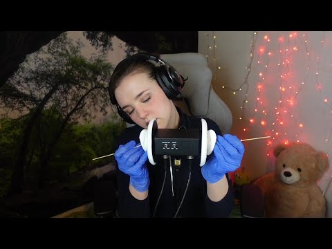 ASMR - Ear pampering - Ear massage, Ear cleaning, Fluffy bamboo cleaners etc.