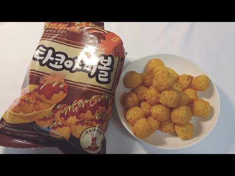ASMR: Takoyaki ball 타코야끼볼 이팅사운드 먹방 세븐일레븐 korean Snack Eating Sounds Mukbang No Talking