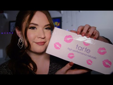 [ASMR] Tingly Tarte Cosmetics Unboxing! | Whispered