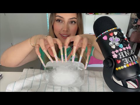 ASMR ICE TAPPING AND SCRATCHING… again 🧊🤍 | Whispered
