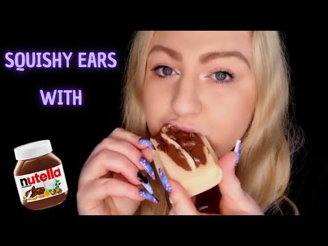 ASMR Messy Ear Eating with Nutella (Reupload)