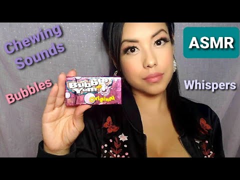 ASMR| 3 Pieces Big Bubble Yum Bubbles Chewing Sounds Whispers Minimal Talking