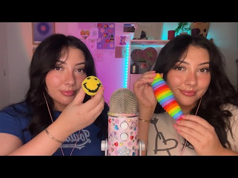 ASMR with my twin (layered triggers)
