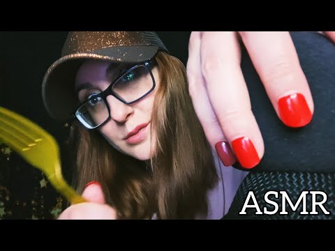 Unpredictable ASMR Triggers (Grasping, Forking, Mic Pumping, Whispered Mic Cupping, Inaudible)