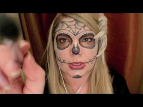 Face Painting Role Play. Binaural ASMR. Face brushing. Mic Sounds.