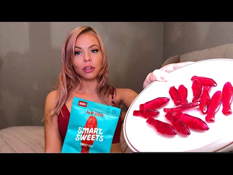 ASMR EATING SWEDISH FISH GUMMIES (SOFT, CHEWY, STICKY EATING SOUNDS)