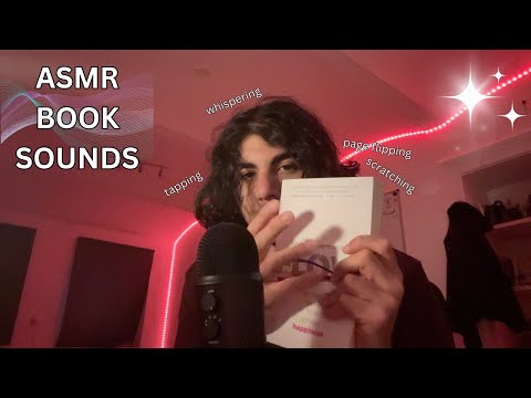 ASMR Book Sounds, Tapping, Scratching, and Whispering