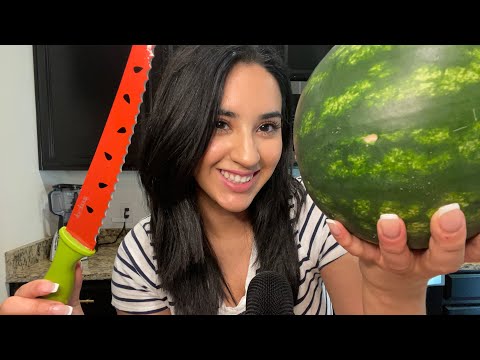 ASMR 🍉 Cutting terribly a mini-Watermelon 🍉😋