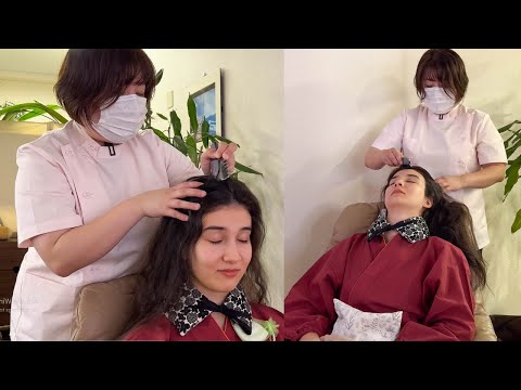 ASMR I got Insomnia Healing Gua Sha Head massage by Japanese Pro, Soft Spoken