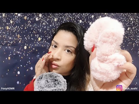 ASMR Close Personal Attention [Face Brushing, Lipgloss, Mouth Sounds....]