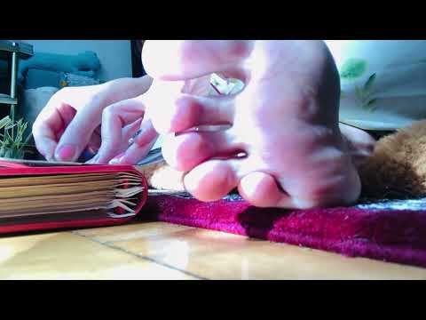 ASMR Lottery Scratch ticket Sounds, FOOT view