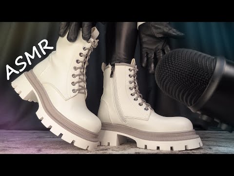 ASMR Leather Gloves & White Boots | Leather Pants | Tingles & Triggers