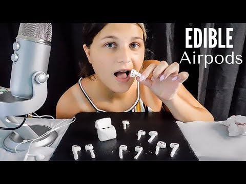 ASMR FRANÇAIS⎪JE MANGE DES AIRPODS / EDIBLE AIRPODS 🎧 (Eating sounds) Mukbang - Eating show