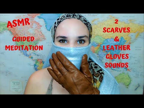 ASMR Guided Mediation - Muffled Whispering + Leather Gloves