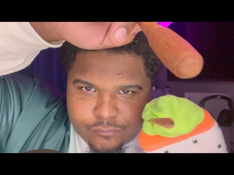 My Boyfriend Tries ASMR 🤩💓 (POKING YOUR FACE + REPEATING POKE | MOUTH SOUNDS | VISUAL TRIGGERS) 🤏🏽👅