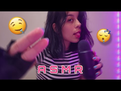 ASMR SPIT PAINTING RELAXANTE COM MOUTH SOUNDS INTENSO 😴👅