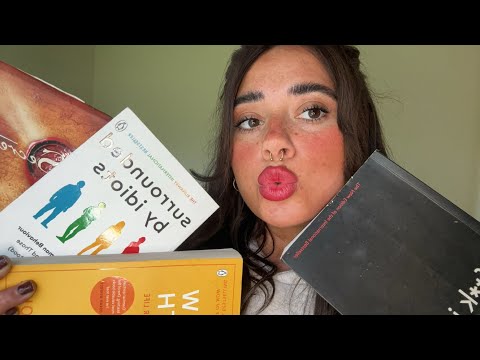 ASMR giving my books a massage and reading their summary’s 📚 ✍️