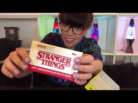 UNBOXING STRANGER THINGS TRADING CARDS ~ASMR whispered tapping