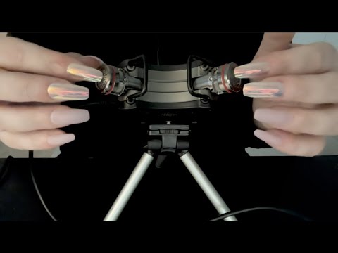 ASMR | Straight into your ears, tapping and scratching Tascam DR-40X long nails, no talking