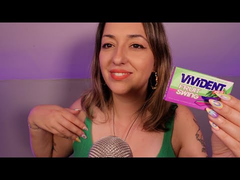 ASMR ✨ Gum Chewing - Face Touching, Light Tapping