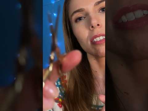 Snipping off and blowing away your worries 😘 #notalkingasmr #asmrsounds #asmr #scissors #asmrshorts