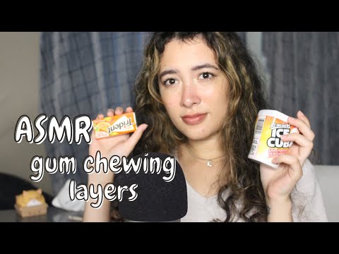 ASMR 🍬💗 gum chewing layered with MORE gum chewing for MORE tingles!
