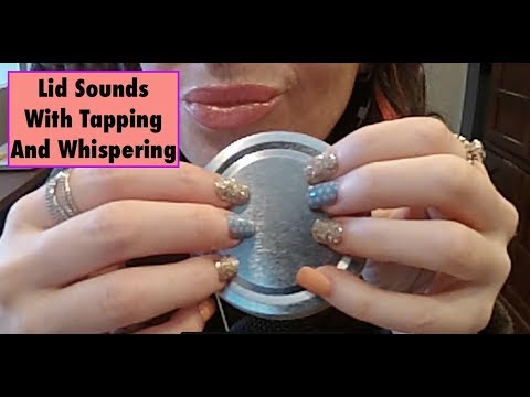 ASMR Lid Sounds & Tapping with Long Nails. Whispered.