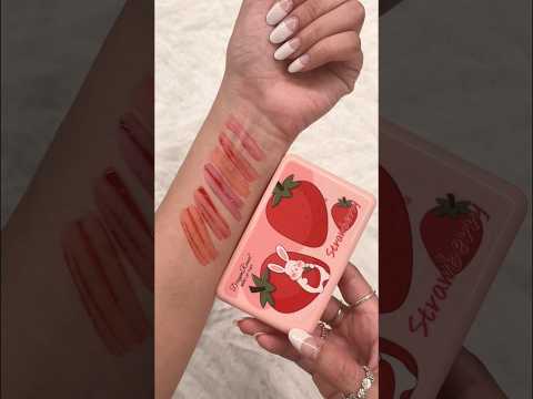 Strawberry Lip Tints 🍓✨ASMR✨ (Swatches/Unboxing)