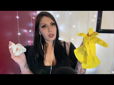 ASMR latex glove hand sounds (almost no talking)