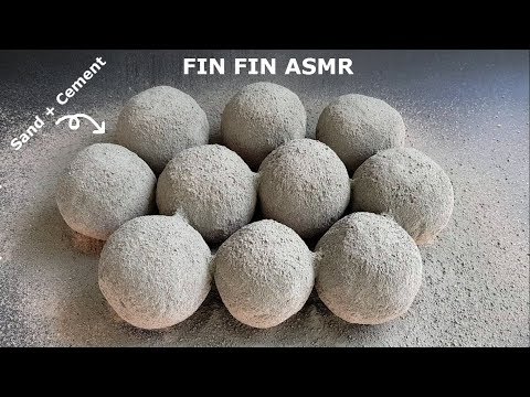 ASMR : Sifting Cement into Sand x Cement Balls and Crumbling + Sand Play #156