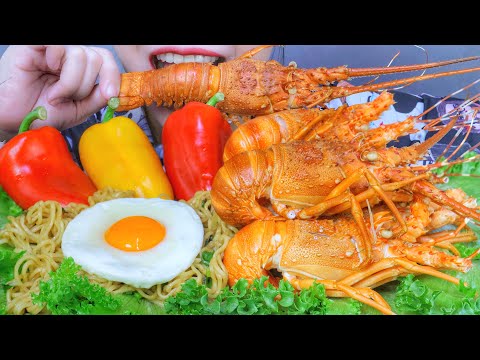ASMR EATING BABY LOBSTER X NOODLES TO HAPPY NEW YEAR 2022 , EATING SOUNDS | LINH-ASMR