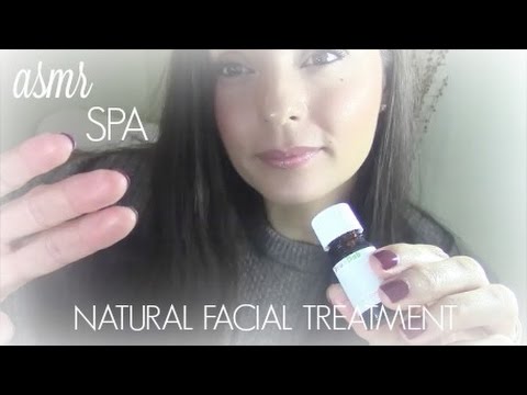 ASMR SPA/SHOW & TELL~Natural Facial Treatment~Whispering, Tapping, Spraying, Skin Sounds~