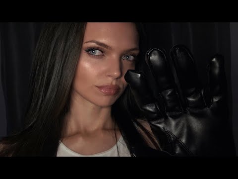 ASMR ~ Leather glove sounds | Hand movements | No talking