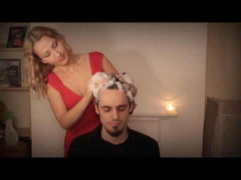 Gentle HAIR WASH with ≋B≋U≋B≋B≋L≋E≋ sounds: ASMR hair brushing, spraying, washing and scalp massage
