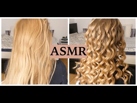 ASMR STRAIGHT TO CURLY (Small/Spiral Curls, Hair Brushing, Spraying) Hair Play Sounds, No Talking