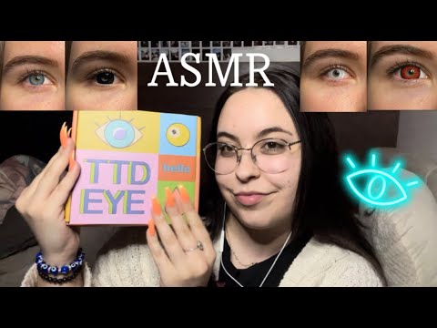 Fast & Aggressive Coloured Contact Lena’s Tapping & Scratching Haul TTD EYE ASMR
