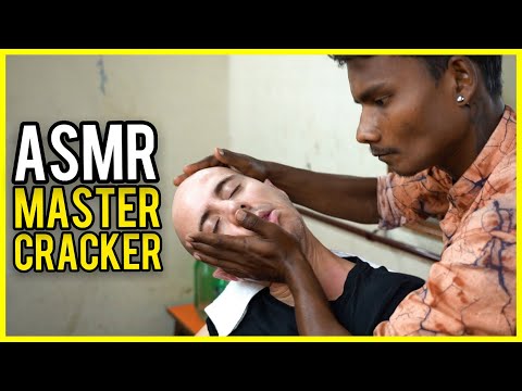 HEAD MASSAGE with LOUD neck CRACKS by MASTER CRACKER| ASMR Barber