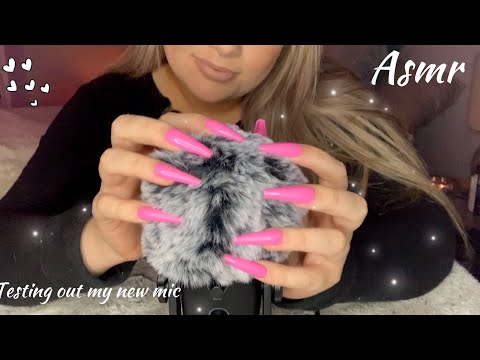 ASMR | Relaxing triggers with long nails ✨ (fluffy mic scratching, tapping, whispers & more)