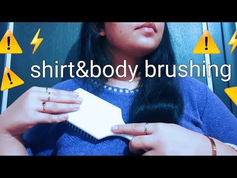 ASMR| EXTREMELY fast and aggressive PURE shirt and body BRUSHING(no talking)⚡⚠️