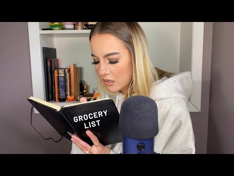 ASMR | making a grocery list with your roommate | role play with writing sounds