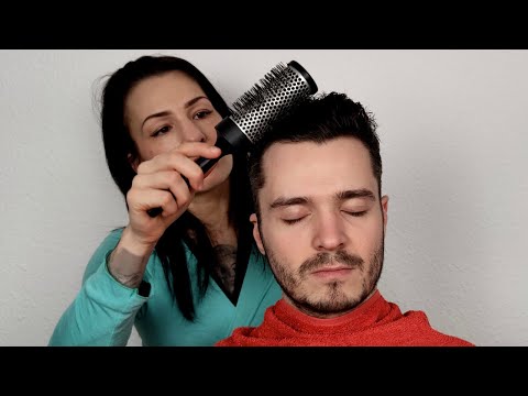 Experimental Hairstyles *ASMR* Different Combs & Spray Bottle Sounds